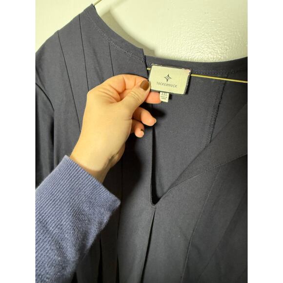 Tuckernuck Luella Oxford Navy Blue A-line Dress Women's Size Plus XXL NWOT - Picture 5 of 7